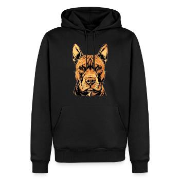 Pitbull Bulldogge Pittie American Pitbull Terrier - Männer Premium Bio Hoodie - Schwarz - Vorne - Nico (187cm)