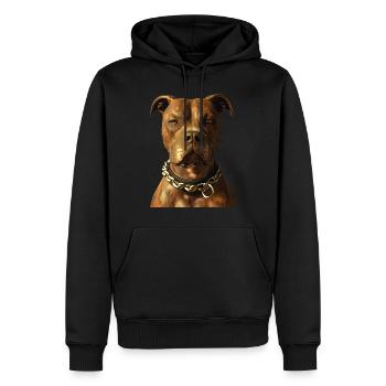 Pitbull Bulldog Pittie American Pitbull Terrier - Sweat à capuche Premium bio Homme - noir - Devant - Nico (187cm)