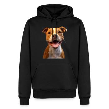 Pitbull Bulldog Pittie American Pitbull Terrier - Sweat à capuche Premium bio Homme - noir - Devant - Nico (187cm)