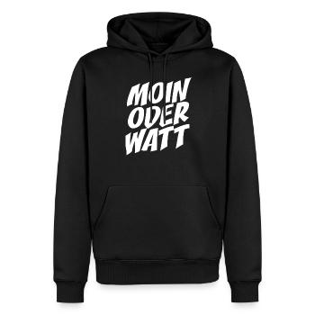 Moin Oder Watt Ruhrgebiet Ruhrpott Hamburg Moin - Männer Premium Bio Hoodie - Schwarz - Vorne - Nico (187cm)