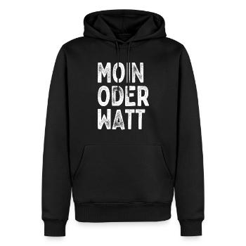 Moin ou Watt Ruhrgebiet Ruhrpott Hamburg Moin - Sweat à capuche Premium bio Homme - noir - Devant - Nico (187cm)