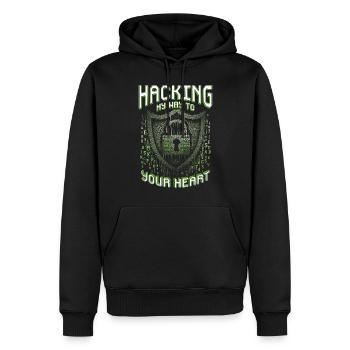 Pénétrationstesteur Testeur d’intrusion - Sweat à capuche Premium bio Homme - noir - Devant - Nico (187cm)