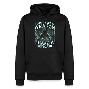 Penetrationstester Penetration Tester - Männer Premium Bio Hoodie - Schwarz - Vorne - Nico (187cm)