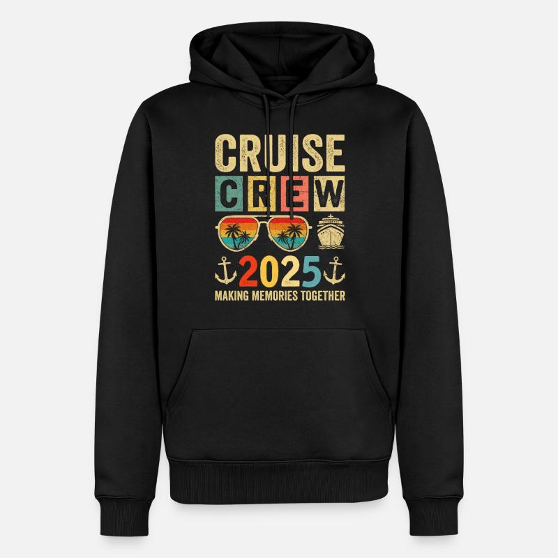 Équipage de croisière 2025 - Sweat à capuche Premium bio Homme - noir