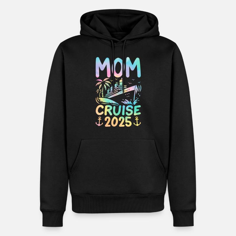 Croisière Maman 2025 - Sweat à capuche Premium bio Homme - noir