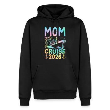 Croisière Maman 2026 - Sweat à capuche Premium bio Homme - noir - Devant - Nico (187cm)