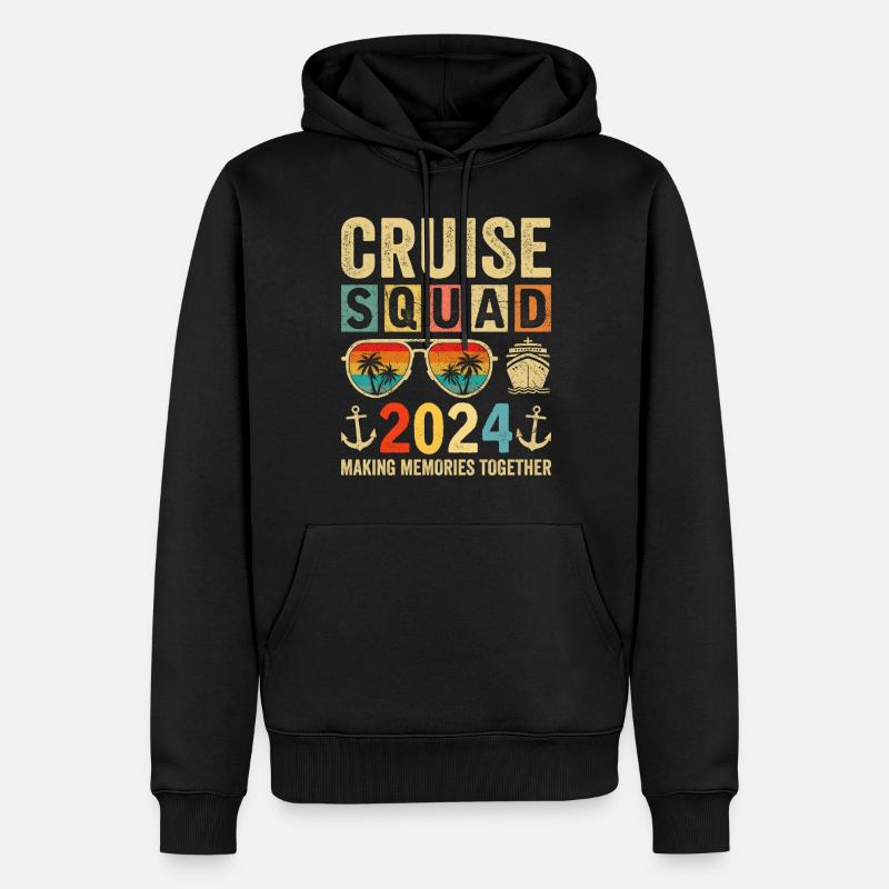 Escouade de croisière 2024 - Sweat à capuche Premium bio Homme - noir