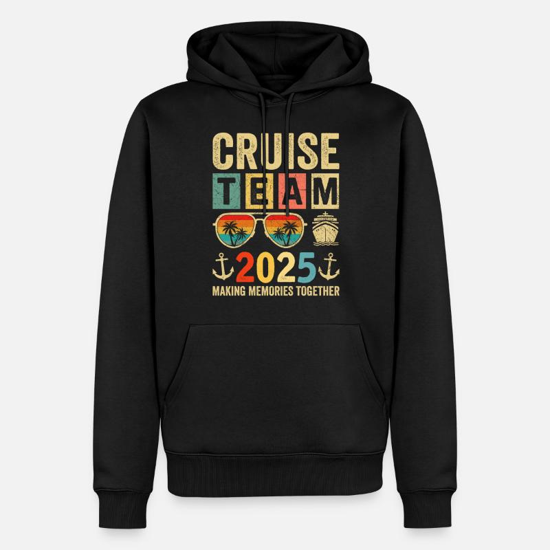 Équipe de croisière 2025 - Sweat à capuche Premium bio Homme - noir