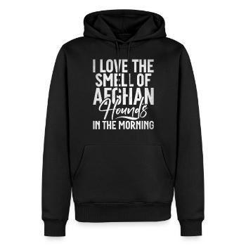 Afghan Hound Gifts - Männer Premium Bio Hoodie - Schwarz - Vorne - Nico (187cm)