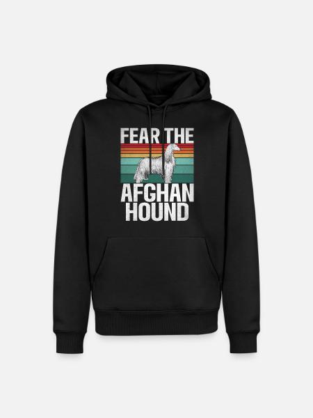 Afghan Hound Gifts - Männer Premium Bio Hoodie - Schwarz