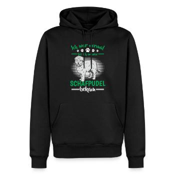 Le caniche de mouton était un chien de berger allemand normal - Sweat à capuche Premium bio Homme - noir - Devant - Nico (187cm)