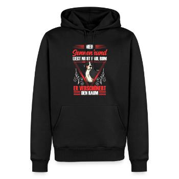 Mountain Dog beautifies space Swiss Mountain Dog - Men’s Premium Organic Hoodie - black - Front - Nico (187cm)