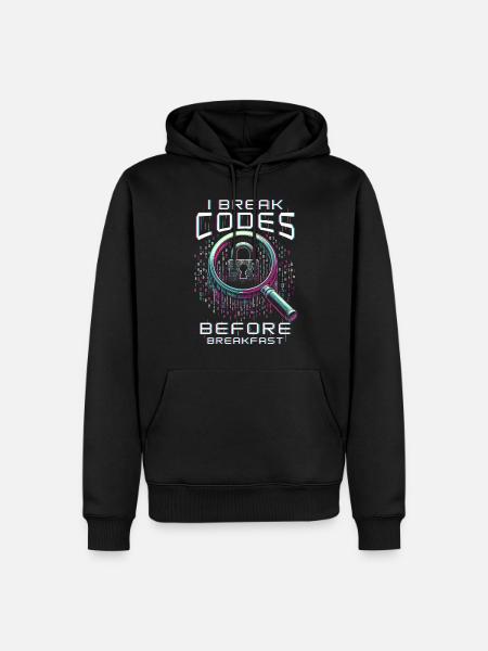 Penetrationstester I break codes - Männer Premium Bio Hoodie - Schwarz