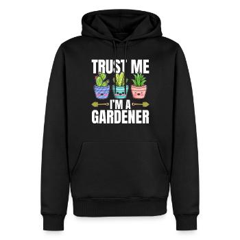 Hobby Gardener - Trust me I'm a Gardener - Männer Premium Bio Hoodie - Schwarz - Vorne - Nico (187cm)
