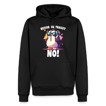 Before you ask: Nope! Penguin Motif Sunglasses - Men’s Premium Organic Hoodie - black - Front - Nico (187cm)