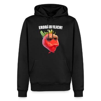 Erdbärmlich! Sarkasmus Pinguin Comic Motiv - Männer Premium Bio Hoodie - Schwarz - Vorne - Nico (187cm)