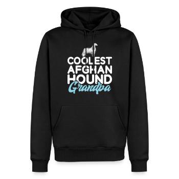 Afghan Hound Gifts - Männer Premium Bio Hoodie - Schwarz - Vorne - Nico (187cm)