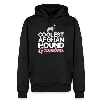 Afghan Hound Gifts - Männer Premium Bio Hoodie - Schwarz - Vorne - Nico (187cm)