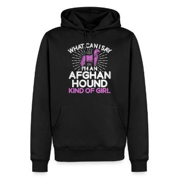Afghan Hound Gifts - Männer Premium Bio Hoodie - Schwarz - Vorne - Nico (187cm)