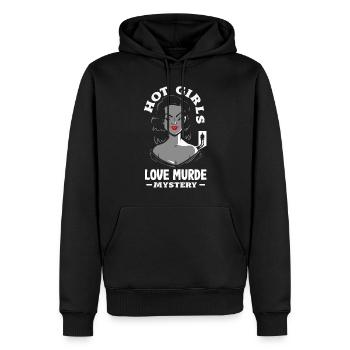 Dîner Murder Mystery, Dîner Murder Mystery - Sweat à capuche Premium bio Homme - noir - Devant - Nico (187cm)