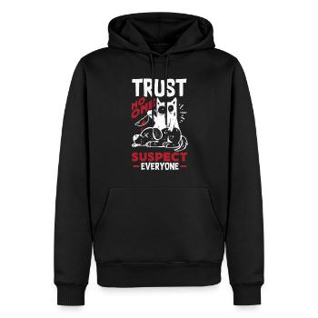 Dîner Murder Mystery, Dîner Murder Mystery - Sweat à capuche Premium bio Homme - noir - Devant - Nico (187cm)