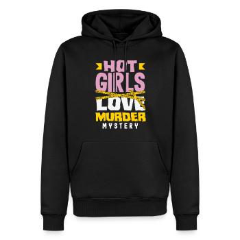 Dîner Murder Mystery, Dîner Murder Mystery - Sweat à capuche Premium bio Homme - noir - Devant - Nico (187cm)