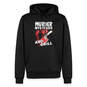 Dîner Murder Mystery, Dîner Murder Mystery - Sweat à capuche Premium bio Homme - noir - Devant - Nico (187cm)