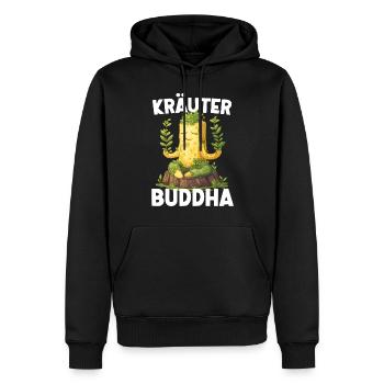 Herbes Beurre HerbesBuddha Yoga Méditation Drôle - Sweat à capuche Premium bio Homme - noir - Devant - Nico (187cm)