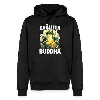 Herbes Beurre HerbesBouddha Yoga Méditation Drôle - Sweat à capuche Premium bio Homme - noir - Devant - Nico (187cm)