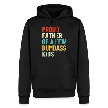 Stolzer Vater Von Ein Paar Dumbass Kids Retro Vintage - Männer Premium Bio Hoodie - Schwarz - Vorne - Nico (187cm)