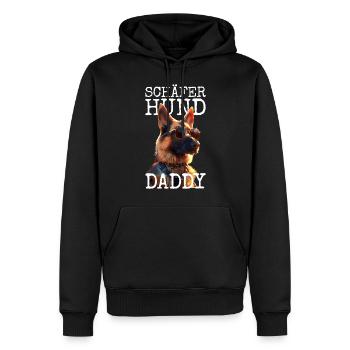 German Shepherd Daddy Dad Dad Father's Day Shepherd Dogs - Men’s Premium Organic Hoodie - black - Front - Nico (187cm)