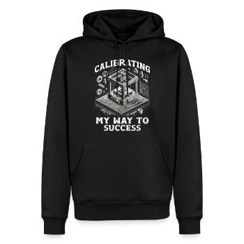 3D Printing 3D Engineer Calibrating My Way To Success - Men’s Premium Organic Hoodie - black - Front - Nico (187cm)