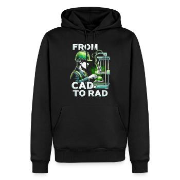 3D Druck 3D Engineer - Männer Premium Bio Hoodie - Schwarz - Vorne - Nico (187cm)