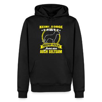 Magyar Vizsla thinks you're weird pointing dog - Men’s Premium Organic Hoodie - black - Front - Nico (187cm)