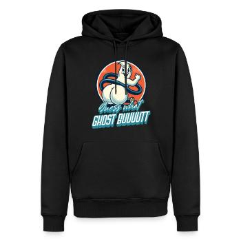 Guess What Ghosts Butt Funny Ghosts Saying - Men’s Premium Organic Hoodie - black - Front - Nico (187cm)