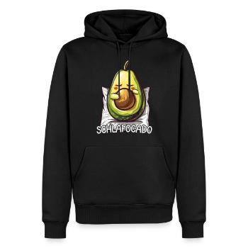 Schlafocado Avocado Morgenmuffel Kaffee Geschenk - Männer Premium Bio Hoodie - Schwarz - Vorne - Nico (187cm)