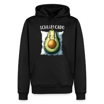 Avocado Schlafocado Morgenmuffel Kaffee Geschenk - Männer Premium Bio Hoodie - Schwarz - Vorne - Nico (187cm)