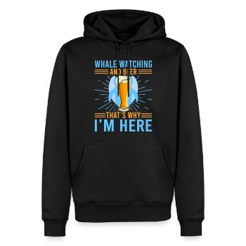 Whale Watching And Beer Whale Lover Gift idea - Männer Premium Bio Hoodie - Schwarz - Vorne - Nico (187cm)