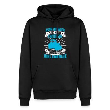 Asphalt construction is not chaotic road construction - Men’s Premium Organic Hoodie - black - Front - Nico (187cm)