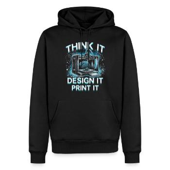 3D Printing 3D Engineer Think It Design It - Men’s Premium Organic Hoodie - black - Front - Nico (187cm)
