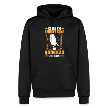 Quokka keinen Grund Beuteltier Quokka - Männer Premium Bio Hoodie - Schwarz - Vorne - Nico (187cm)
