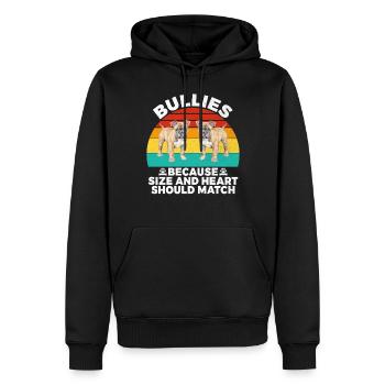 American Bully Gifts - Männer Premium Bio Hoodie - Schwarz - Vorne - Nico (187cm)