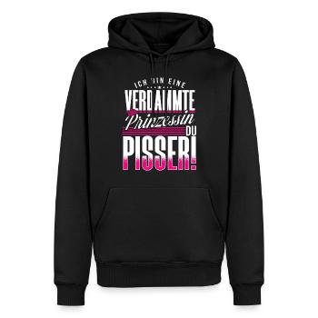 Sarcasm, I'm a princess, sarcastic - Men’s Premium Organic Hoodie - black - Front - Nico (187cm)