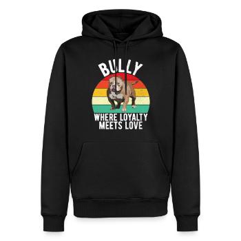 Cadeaux American Bully - Sweat à capuche Premium bio Homme - noir - Devant - Nico (187cm)