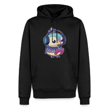 Play Controller Gaming Owl avec casque - Sweat à capuche Premium bio Homme - noir - Devant - Nico (187cm)