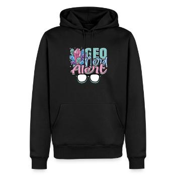 Géologue géologue Geo Nerd Alert - Sweat à capuche Premium bio Homme - noir - Devant - Nico (187cm)