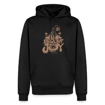 Géologie, géologue, géoscience, éclater de joie - Sweat à capuche Premium bio Homme - noir - Devant - Nico (187cm)