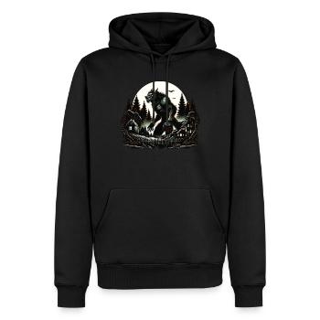 Aesthetic Werewolf Moon - Männer Premium Bio Hoodie - Schwarz - Vorne - Nico (187cm)
