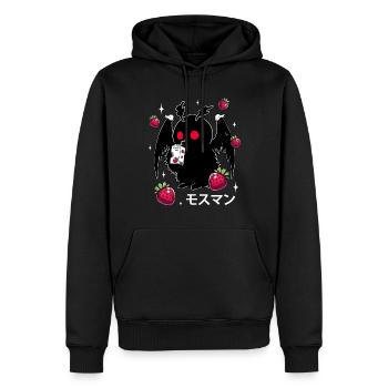 Strawberry Milk Shake Carton Mothman - Männer Premium Bio Hoodie - Schwarz - Vorne - Nico (187cm)