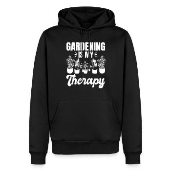 Gardening is My Therapy - Funny Gardening Landscap - Männer Premium Bio Hoodie - Schwarz - Vorne - Nico (187cm)